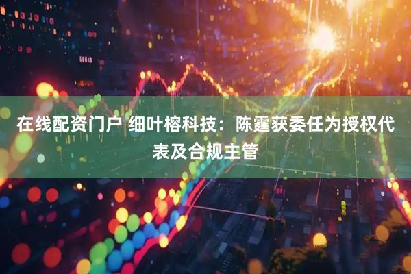 在线配资门户 细叶榕科技：陈霆获委任为授权代表及合规主管
